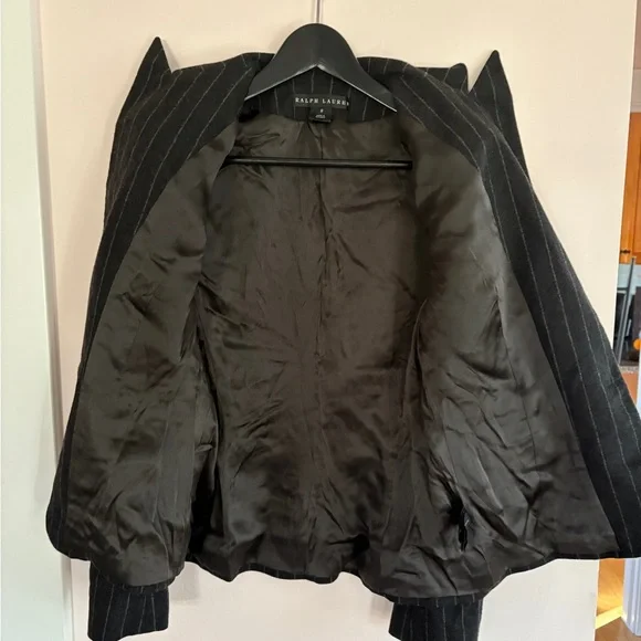 Ralph Lauren Black Label - 100% Merino Wool - Pinstripe Blazer - 8 - Picture 7 of 17